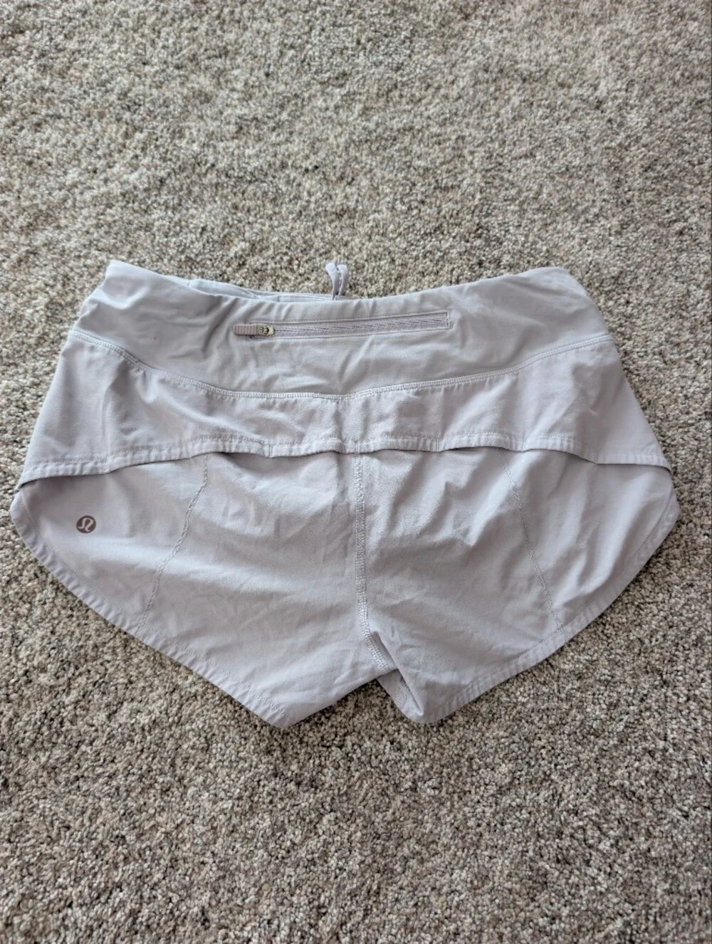 Lululemon Speed Up Lined Running Shorts Light Gray Lavender Size 8 / 10